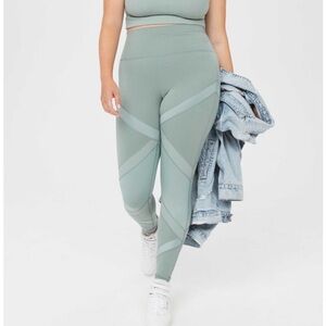 Aerie The Hugger High Waisted Ribbed Black Legging Women’s Sz M